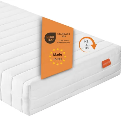 Productafbeelding van ergonomisch 7-zone koudschuimmatras, 90 x 200 cm, H2 & H3, 21 cm, duo-hardheid, omkeerbaar matras, sleepling PureComfort