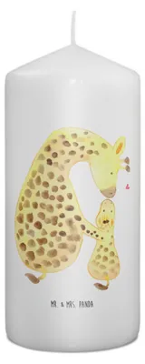 Produktbild von Mr. & Mrs. Panda Kerze Giraffe Kind 15 x 7 cm - Weiß - Geschenk, Sohn, Mutter, Erinnerungslicht, Wachskerze, Erinnerungskerze, Tochter, Lieblingsmensch, Afrika, Bedruckte