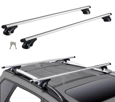 Productafbeelding van Universele dakdragers VEVOR, 132 cm (52 inch), aluminium dakdragers, geschikt voor verhoogde zijrails met ruimte, draagvermogen van 90 kg, verstelbare dakdragers met sloten, voor SUV's, sedans en MPV's