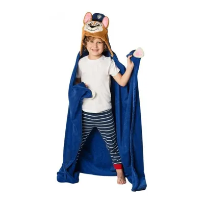Immagine prodotto di Carbotex Coperta con cappuccio 110x140 Psi Patrol 3D doggies blu navy C23