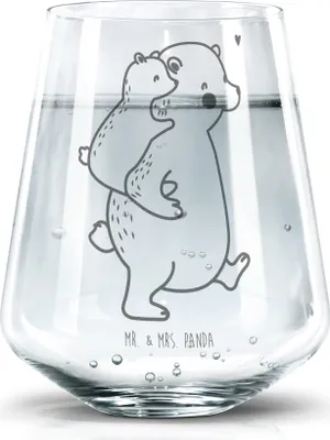 Produktbild von Mr. & Mrs. Panda Glas Papa Bär - Transparent - Geschenk, Geburtstag, Dekoglas, Wasserglas, Becherglas, Vater, Vatertag, Tumbler, Muttertag, Trinkgefäß