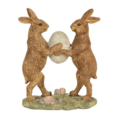 Produktbild von Clayre & Eef Figur Kaninchen 21 cm Braun Polyresin
