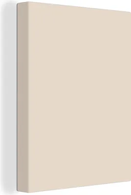 Produktbild von MuchoWow® - Leinwandbilder - Beige - Unifarben, Wandbild, Wanddeko Bilder Wohnzimmer, 30x40 cm