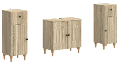 Obrázek produktu pro Dvoukousková sada skříněk do koupelny ALKMAAR, Imitace dub Sonoma