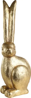 Zdjęcie produktu dla EGLO Living Dekoracja wielkanocna Zając Chilandy, duża figurka dekoracyjna Wielkanoc Wiosna, dekoracja wiosenna Zając wielkanocny, elegancka figurka wielkanocna z kamienia sztucznego w kolorze złotym, 62 cm