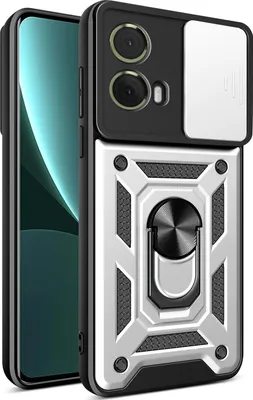 Obrázek produktu pro Pouzdro pro Motorola Moto G85, TPU Nárazník Silikonové Pouzdro s Kroužkem Stojánek, Ochrana Kamery Modrý