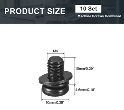Produktbild von M6 x 10mm 10 Stš¹ck Linsenkopfschrauben Kreuzschlitz Rundkopfschrauben, Maschinenschrauben Bolzen kombiniert mit Federring und Unterlegscheiben fš¹r Reparaturen