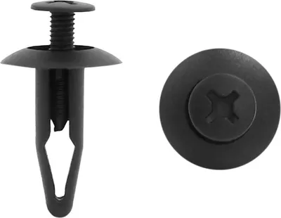 Image de 20pcs 7.5mm Rivets plastique trou noir pour appuyer sur agrafes fixation auto voiture garde boue
