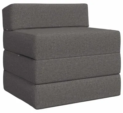 Imagen del producto de vidaXL Sofá cama plegable, color gris claro, 70 x 60 x 63 cm, tapizado en tela