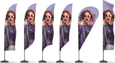 Produktbild von Fahnenmast für Beachflag - stabiler, flexibler Aluminium-Fahnenmast für Outdoor-Werbung Standard / 290 cm