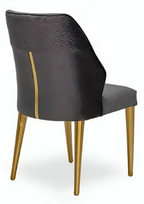 Produktbild von Grau Karbonstuhl mit Rückenlehne für Ess- & Wohnzimmer Terrassenstuhl