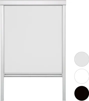 Produktbild von EINFEBEN Verdunkelungsrollo Blickdicht Grau Dachfensterrollo 100% Verdunkelung Silberner Aluminiumrahmen fuer VELUX Dachfenster Thermo-Rollo 206 (50.7*97.4cm)