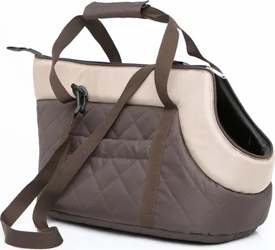 Produktbild von Leichte Transporttasche für Hunde 30x58x32 cm – weich gepolstert, waschbar, mit Tragegriff Braun