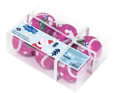 Obrázek produktu pro Arditex PP14017, Kulatá vánoční ozdoba, Polyetylen, Vícebarevný, Růžová, 6 kusů, Krabice, Čína