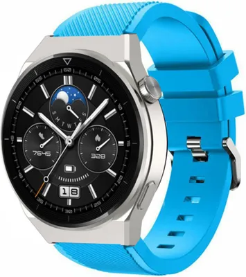 Produktbild von Strap-it Huawei Watch GT 3 Pro 46mm Silikonarmband (Hellblau)