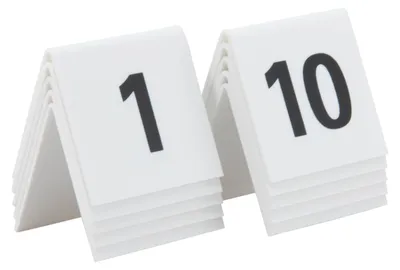 Imagen del producto de Securit Tischnummernset 1 - 10, weiá, Acryl