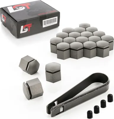 Produktbild von 20x Radschrauben Abdeckkappen Radschraubenkappen 19 mm grau für BMW MINI