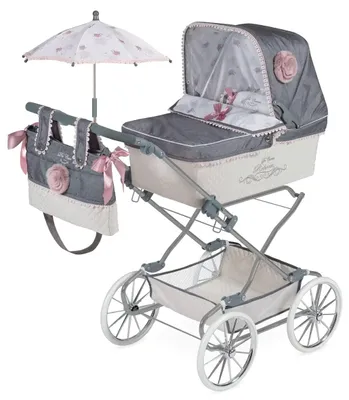 Klappbarer Puppenwagen, bunt, 90 x 40 x 90 cm