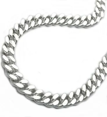 Produktbild von Kette 4mm Flachpanzerkette diamantiert Silber 925 55cm silber 4mm