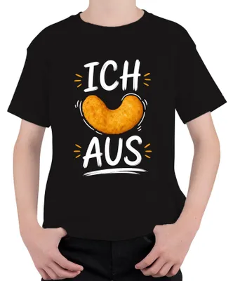 Produktbild von Ich flipp aus Snack Erdnussflipp Humor Witzig Geschenk Uni Kinder T-Shirt, Schwarz, 104