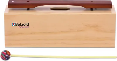 Produktbild von Betzold Einzelner Bass-Klangbaustein, mit Schlägel, Töne: d