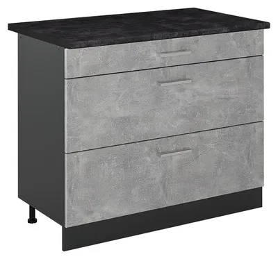 Imagen del producto de Mueble bajo de cocina Vicco R-Line Hormigón/Antracita 100 cm encimera Antracita, Model 71552
