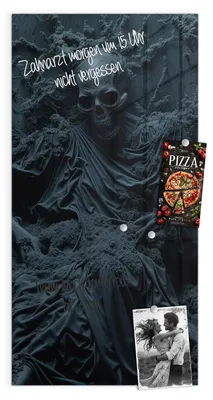 Produktbild von Magnettafel 50x100cm Pinnwand Whiteboard beschreibbar - Skeletthüter