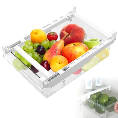Kühlschrank-Organizer, transparent, ausziehbar, 30-40 cm