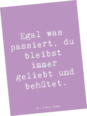 Produktbild von Mr. & Mrs. Panda Postkarte Spruch Trennung von den Eltern - Lavendeltraum - Geschenk, Zuversicht, Hoffnung, schwierige Zeiten, Lebensmut, bildkarte, Mutmacher, Mut, Trost