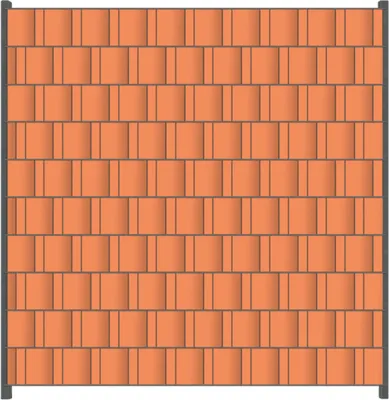 Produktbild von Wallario Zaunsichtschutz mit Motiv Pastellorange für Ein- und Doppelstabmatten Zäune in der Größe 200 x 200 cm