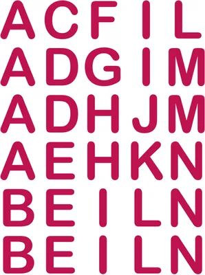 Produktbild von ROTH Bügelbuchstaben, gedruckt, A-Z, Pretty Colour