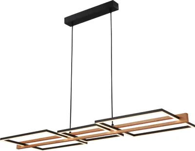 Immagine prodotto di Briloner Moldura Lampada a sospensione LED, decorazione in legno, dimmerabile, bianco caldo, nero