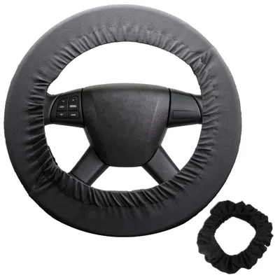 Image de Housse de volant noire - Protection de volant universelle antidérapante