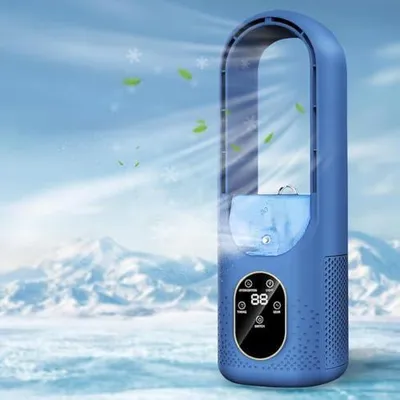 Produktbild von Mini-Klimaanlage - tragbarer Luftkühler Fan - mobile Klimageräte mit 6 Lüftergeschwindigkeiten/1-6-h-Timer/Nachtlichter & Sprühen-persönlicher Verdunstungskühler klein Ventilator für Home Büro Office