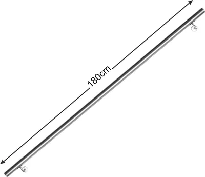 Produktbild von Aopunly Edelstahl Handlauf Geländer Treppengeländer 180 cm Montagematerial Wandhandlauf Wandhalterung Innen &Außen Geländer