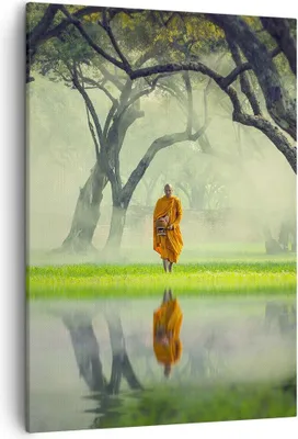 Produktbild von Bild auf Leinwand - Leinwandbild - Einteilig - Mönch Wald Nebel - 50x70cm - Wand Bild - Wanddeko - Wandbilder - Leinwanddruck - Kunstdruck - Wanddekoration - Leinwand bilder - Wandbild - PA50x70-4286