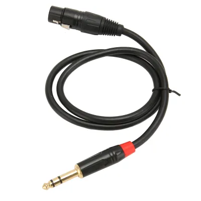 Image de Câble XLR vers 6 35mm Câble audio 6 35mm Câble microphone audio Câble XLR femelle 6 35mm Câble instrument 1/4 pouce XLR jack