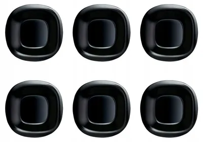 Produktbild von Luminarc Carine Tiefe Teller 6er Set Quadratisch Schwarz 21cm