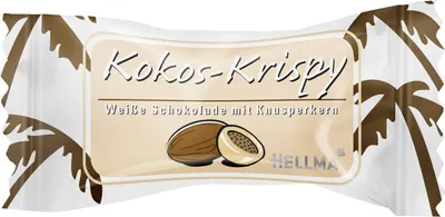 Produktbild von Hellma Kokos Krispy weiße Schokolade mit Knusperkern ca. 380 Stk