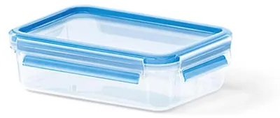 Produktbild von Emsa Clip & Close Food Container – 0.8 Litre – Rectangular – Clear and Blue