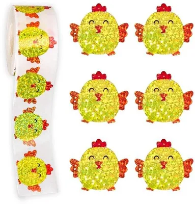 Produktbild von Ostersticker auf Rolle - Glitzernde Osterei- Dekoration - 500 Stück