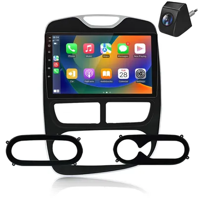Image de Autoradio Android 15 10 pouces à processeur octa-core avec CarPlay et Android Auto, GPS de navigation pour Renault Clio 4 (2012-2016) : Wi-Fi, Bluetooth, DAB+, SWC, FM, RDS, DSP, format 2DIN, USB, 4 Go + 64 Go