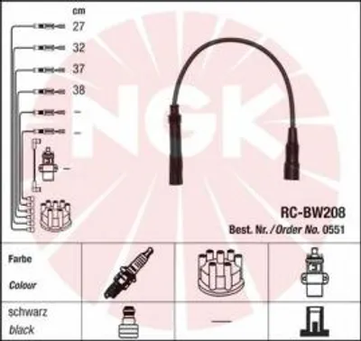 Produktbild von Ngk Zündleitungssatz  0551