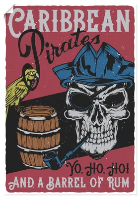 Produktbild von ARTland Poster Piraten Größe: 70x100 cm