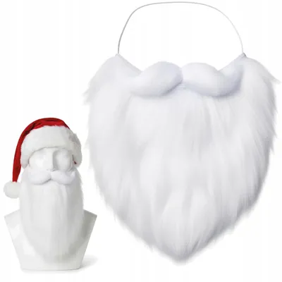 Produktbild von Martom Weihnachtsmann Bart Kostüm Nikolaus Weihnachten Zubehör