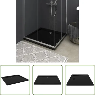 Immagine prodotto di The Living Store Piatto doccia ABS rettangolare nero 80x90 cm