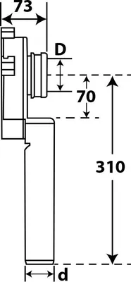 Produktbild von HAAS PE-Urinalabsaugesiphon OHA 6290, senkrecht DN 50