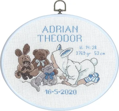 Productafbeelding van Permin kruissteekset "Adrian", telpatroon, 26x20cm, 92-8806