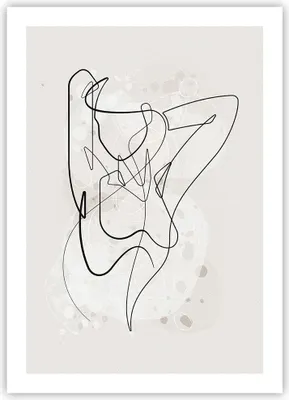 Produktbild von Poster - Poster ohne Rahmen - Linie Frau Linie - 50x70 cm - Wand Bild - Wanddeko - Wandbilder - Kunstposter - Wandposter - Bilder - Kunstdruck - Wanddekoration - Wandbild - P2XPA50x70-5119