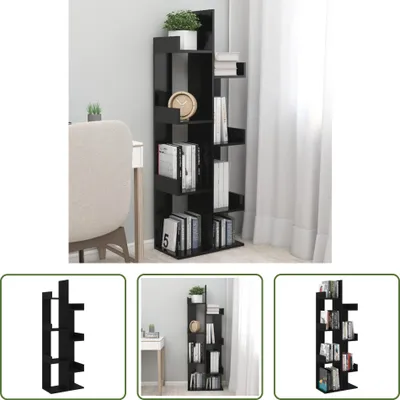 Produktbild von The Living Store Bücherregal Schwarz 48x25,5x140 cm Holzwerkstoff